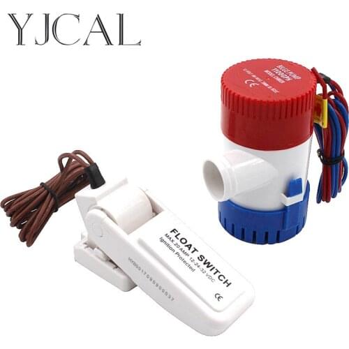 Submersible Electric Water Pump 350 500 750 1100GPH DC 12V 24V Bilge Pump And Level Controller Float Switch Combination