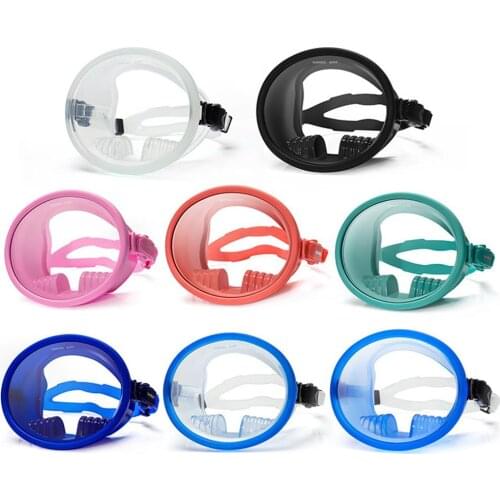 Silicone Dive Mask Panoramic Wide View Diving Goggles Oval Dive Mask Silicone Fog Free Glass Lens Water Sports Accessories