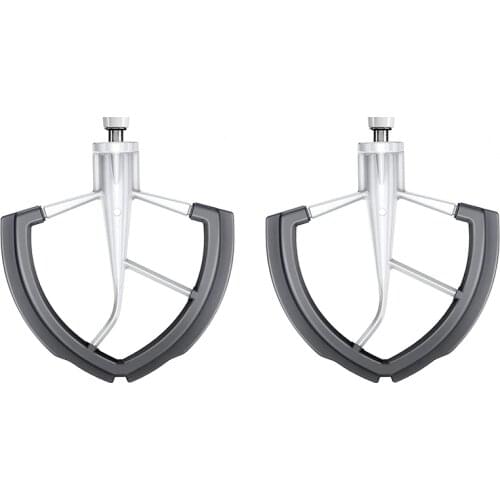 2Pcs Flex Edge Beater With Flexible Silicone Edges Spare Replacement Parts For KitchenAid Mixer 5.5-6 QT Bowl Lift Stand Mixer