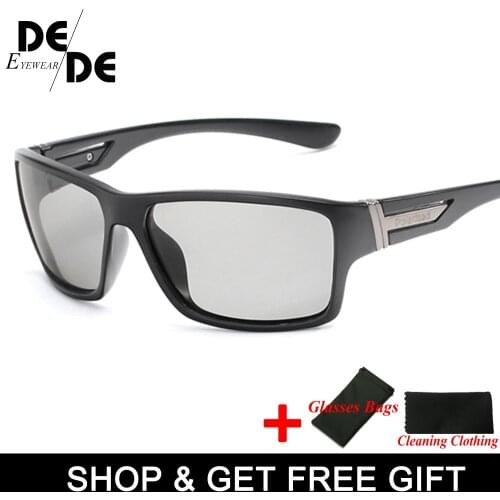Mens Photochromic Polarized Sunglasses Anti-UV Driving Eyewear for Men Women Drivers UV400 Sun Glasses Male Eyeglasses B1821