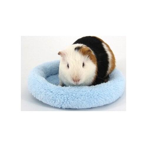 Hamster Supplies Hedgehog Winter Cold-Proof Mat Guinea Pig Round Velvet Nest Machine Wash Small Pet Mat Hamster Accessories