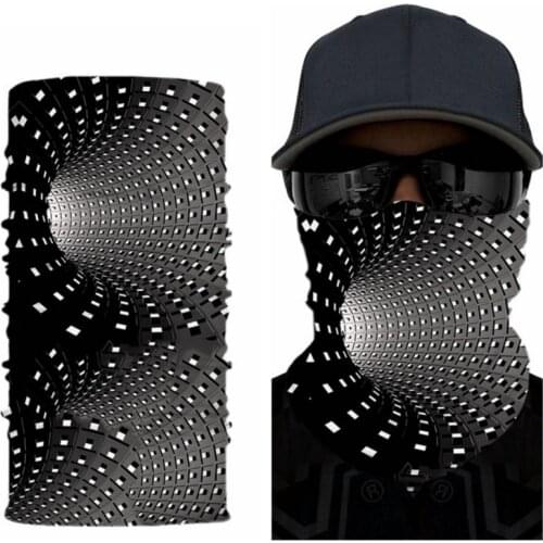 Outdoor Hiking Sacrf 3D Funny Print Face Mask Windproof Seamless Sports Magic Scarf Neck Tube Mask Face Cover Hiking Scarves