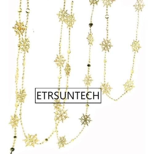 100pcs Christmas Snowflake Chain Ornaments Party Wedding Decorations Hanging Pendants Xmas Tree Diy Snowflake Chain Decorations