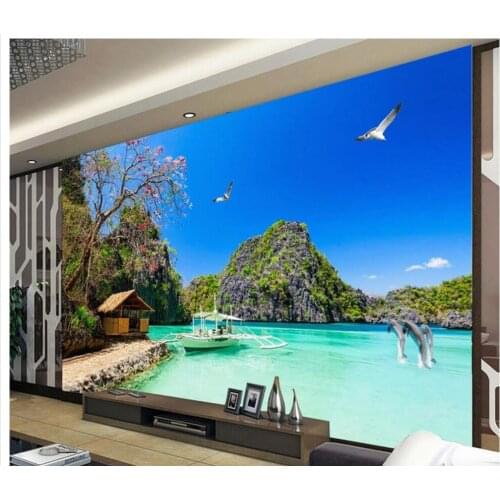 3d mural wallpaper Wooden bridge beautiful landscape decorative painting Custom 3d photo wall paper