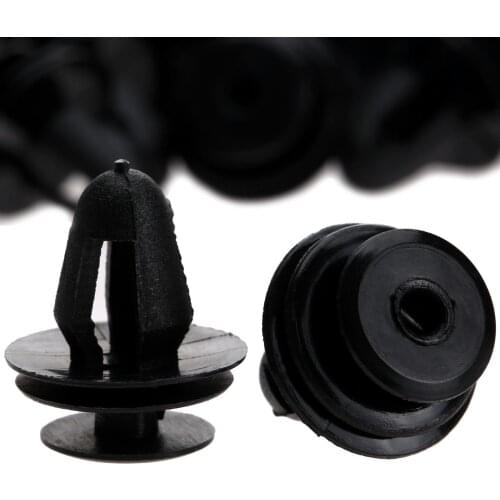 50Pcs 9.5mm Hole Auto Retainer Clips For Honda Car Door Trim Panel Plastic Rivets Front Bumper Fender Fastener Push Pin Clips