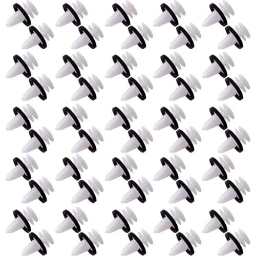 50Pcs Car Door Trim Panel Clips with Sealer W713297-S300 Fit for Ford