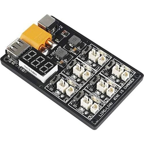 6in1 LiPo Charging Board High Quality 1S LiPo Battery Charger Charging Board RC Accessory with USB Interface