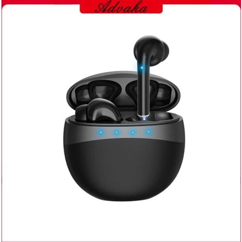 Advaka Wireless BT 5.0 Fingerprint Touch Earbuds Full Compatible Smart Chip Super Battery Life Noise Abatement HD Calls
