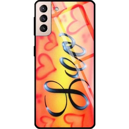 Leo Tempered Glass Phone Case For Samsung Galaxy S20 FE S21 Ultra Note20 S8 S9 10 Plus Note10