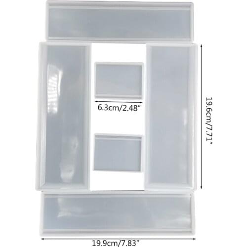 Domino Storage Box Epoxy Resin Mold Jewelry Container Organizer Silicone Mould R58E