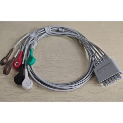 For Mindray EY6601B 6-lead leadset,new Telemetry AHA Snap 24-inch lead cable 009-004794-00