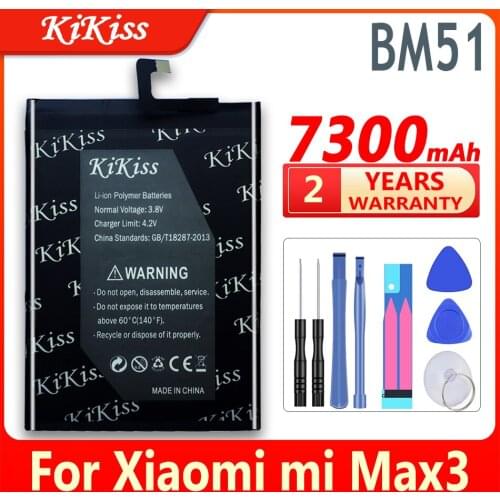 For Xiaomi Mi Max3 Max 3 BM51 Mobile Phone Replacemeny Battery BM51 BM 51 BM-51 7300mAh For Xiao mi Mi Max 3 Battery +Gift Tools