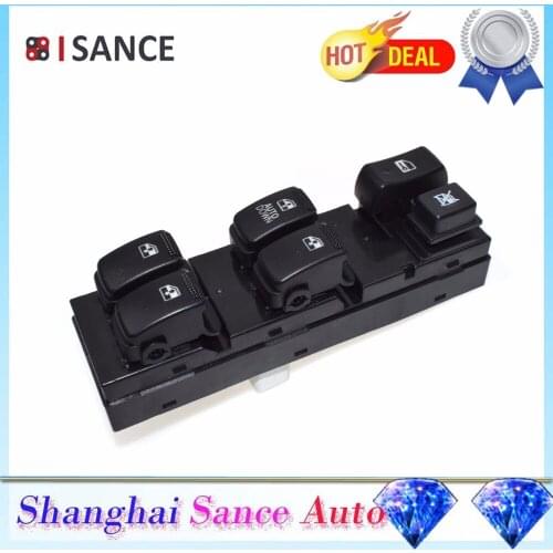 ISANCE Master Window Power Control Switch Front Left Driver 935702E000 For Hyundai Tucson 2004 2005 2006 2007 2008 2009 2010