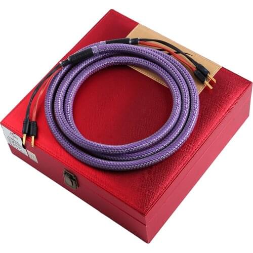 HiFi MPS SGP-148SP HiFi 6N OCC+24K Gold Plated plug 2to4 4to4 Bi-wire amplifier CD DVD speaker wire Medium speaker cable