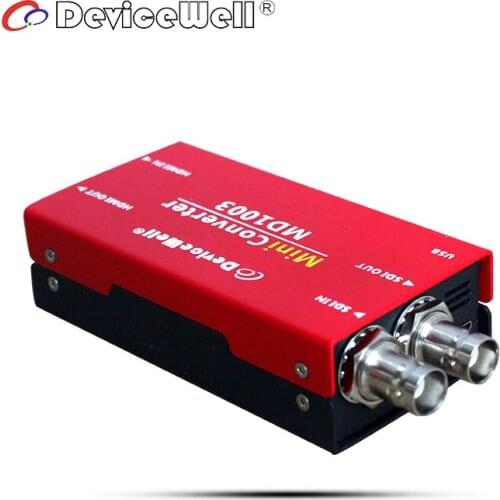 DeviceWell MD1003 mini Converter Bidirectional Broadcast Level SDI with Power Supply and Plug Adapter 1080P60 USB-5V