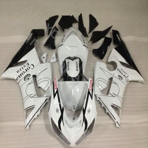 Custom Injection Mold Fairing Kit for KAWASAKI Ninja ZX6R 636 05 06 ZX 6R 2005 2006 white black Bodywork ZX6R 636 05 06