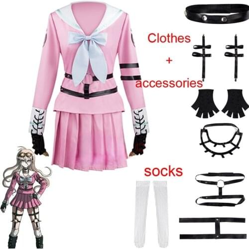 Danganronpa Miu Iruma Cosplay Costume Halloween Carnival Funny Womens Short Skirt Clothing