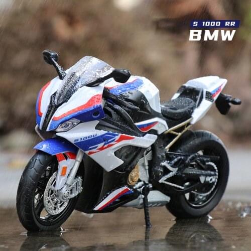 2021 NEW 1:12 BMW S1000RR Racing Motorcycles Simulation Alloy Motorcycle Model With Sound and Light Collection Toy Car Kid Gift