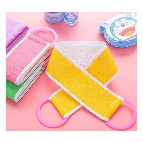 Fashion pull back a bath towel Thickening double strip strongly avoid rubbing bath sponge