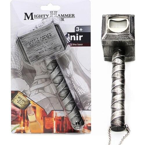 Hammer of Thor Shaped Bar Wine Corkscrew Beverage Wrench Beer Water Bottle Openers Jar Can Opener For Party Gifts Kitchen Tools