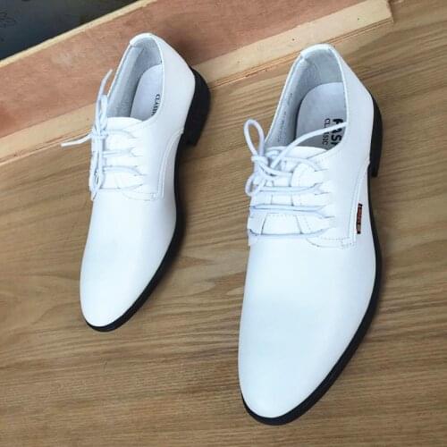 Mazefeng 2018 New Fashion Spring Autumn Men Leather Shoes Men Dress Shoes Lace-up Pointed Toe Business Male British Style Shoes