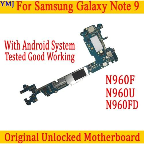 Official version For Samsung Galaxy Note 9 N960F N960FD N960U Motheboard 100% Original Unlocked Logic board Mainboard good teste