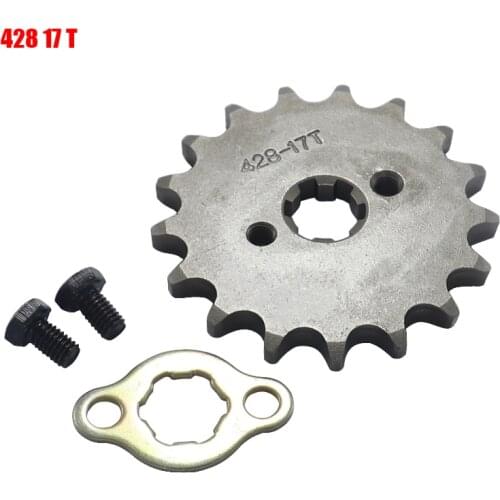 428 17 Tooth 17mm 20mm Front Engine Sprocket for Stomp YCF Upower Dirt Pit Bike ATV Quad Go Kart Moped Buggy Scooter Motorcycle
