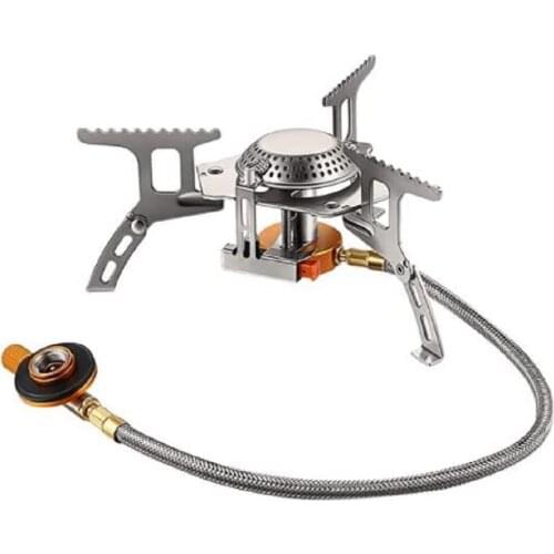 10pcs Portable Gas Cooker 3500W Camping Lightweight Portable Burner Gas Stove for Outdoor Backpacking Hiking and Picnic