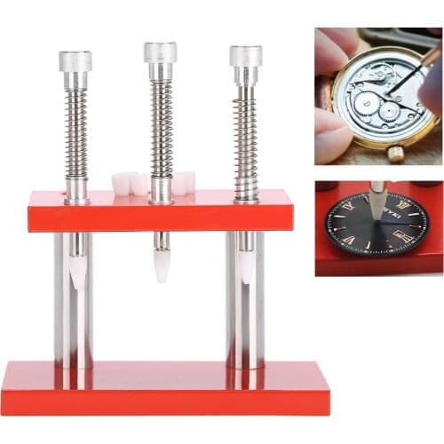 Professional 3 Press Heads Watch Hand Presser with 7 Covers Setting Fitting Set Watch Wristwatch Repair Tool for Watchmaker a