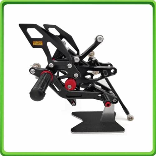CNC Adjustable Rear Sets Rearset Footrest Foot Rest Pegs for fit for Yamaha R1 YZF-R1 2004 2005 2006 Black