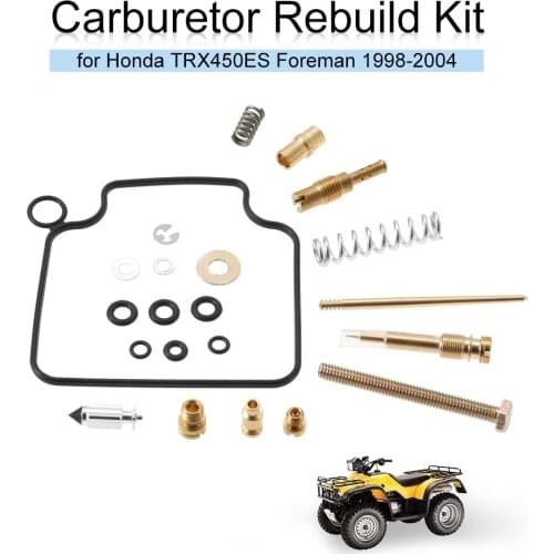 Carburetor for Honda FourTrax Foreman 450 TRX450ES/FE/FM 1999-2004 ad Carburetor Repair Kit for Honda TRX450ES Foreman1998-2004