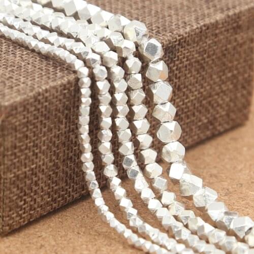 Handcrafted 925 Silver Beads Real Thailand 925 Sterling Silver Small Beads Pure Silver Jewelry Tassel Beads
