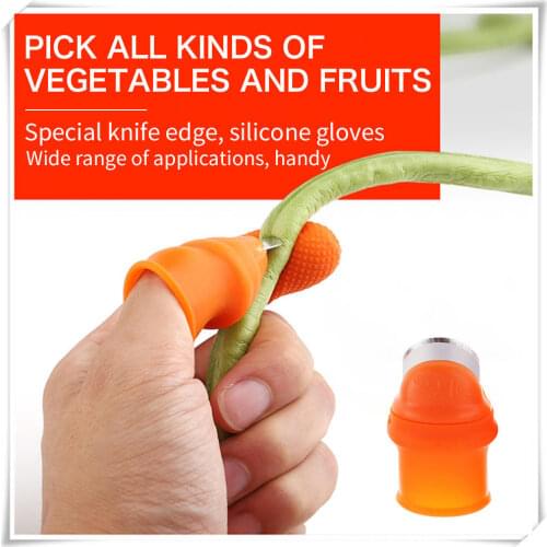Silicone Thumb Knife Protector Set Finger Tools Farm Vegetable Fruit Picker Tip Grape Picker For Garden Orchard Vegetable Patch