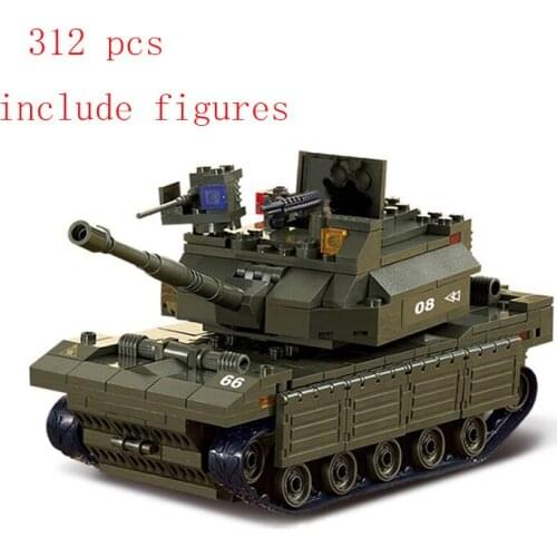 Sluban 6500 Military Bricks Transport Tank Armored Vehicle Building Blocks 1 MOC Technical Model Assembled Toy
