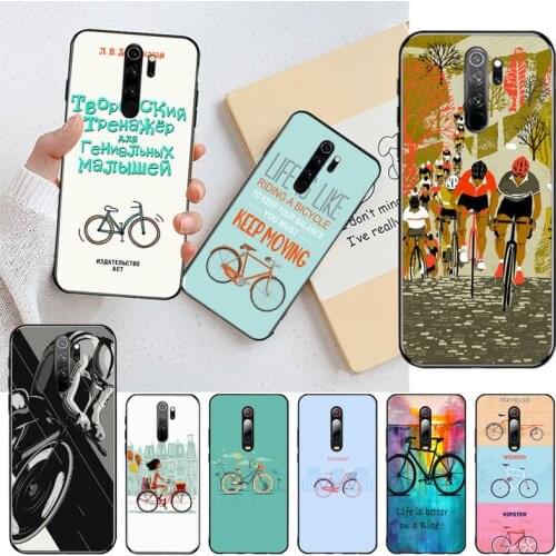 BIKE CYCLING art Phone Case for Redmi Note 9 8 8T 8A 7 6 6A Go Pro Max Redmi 9 K20 K30 Pro