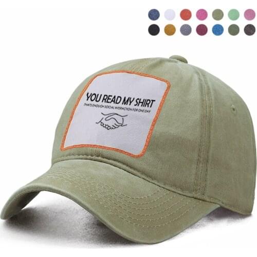 You Read My Shirt Thats Enough Social Interaction Baseball Cap Dad Trucker Snapback Hat Woman Berets Ponytail Boinas Cap Gorras