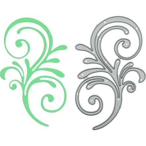 Curling Floral Pattern Cutting Dies For Scrapbooking Handmade Element Scroll Card Decorating Metal Paper Clip Art Work Cutter