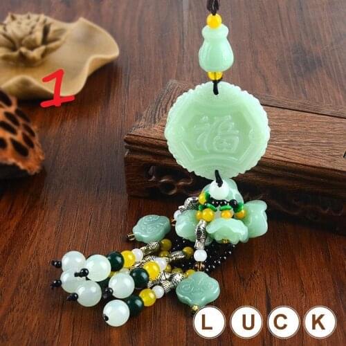 Handmade Rear View Mirror Hanging Lotus Tassel peace godness Car Hanging Wall Window Hanging for Home Decor