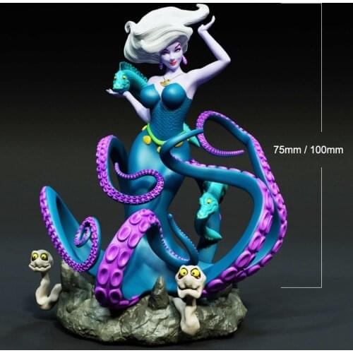 1/24 75mm 1/18 100mm Resin Model Kits Octopus Queen of The Sea Figure Unpainted No Color RW-257