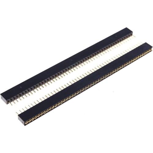 1 pc 1.27mm Single Dual Row Male Female Round Pin Header 1x50 P 2x50 Pin Breakaway PCB Board Connector Strip Pin header SIP DIP