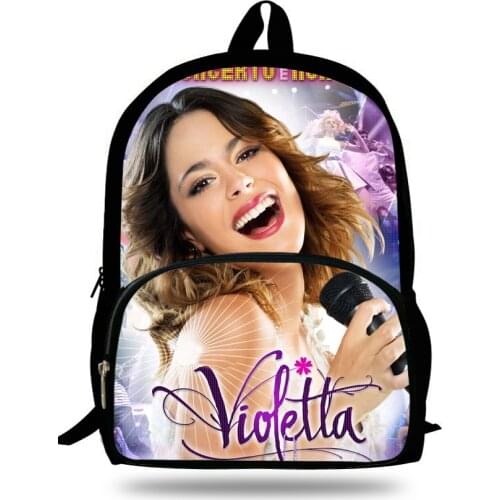 16-inch Mochila Violetta Backpack Kids School Girls Bolsa Infantil Menina Violetta Bags Children Schools Backpack Age 7-13