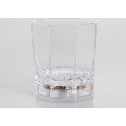 170ml Stylish LED Glowing Cup Light Up Color Change Water Polystyrene Activated Beer Octagonal Cup Mug Party Props for Party