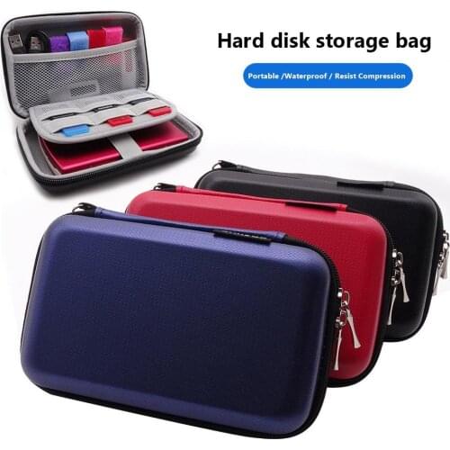 2.5Inch Portable HDD Bag External USB Hard Drive Disk Carry Mini Usb Cable Case Cover Pouch Earphone Bag for HDD Protector Case