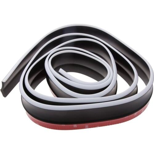 2.5m Car Bumper Lip Kit Splitter Valance Chin DIY Protector Kits Black&White