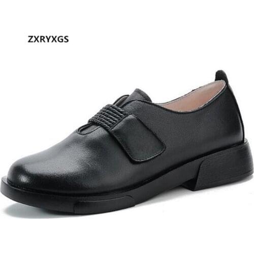 2021 New Spring 100% Genuine Leather Shoes Woman Soft Sole Casual Comfortable Shoes Non-slip Not Tired Feet Women Flats Shoes