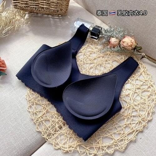 3PCS/lot Latex Seamless Bra Women Push Up Underwear Cooling Gathers Latex 4.0 Female Intimate Plus Size Comfortable Bralette