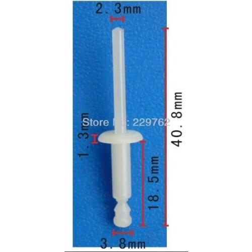 Free Shipping 100PCS Plastic uranium nail Auto Clips And Fasteners Plastic Fastner For Cars Automotive Clips Snap Rivet