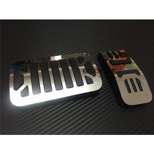 No Drilling ! 2pcs Fuel Gas Brake Foot Pedal Pad Plate Set Kit For Jaguar XF XJ XJL 2013-2016 Car Styling