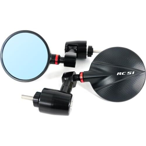 Fit For Honda VTR 1000 RC51 2000-2006 Motorcycle Handle Bar Rearview Side Mirrors Bar End Mirror CNC Aluminum Cafer Racer