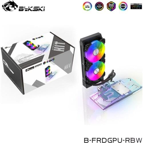 Bykski Custom 30Series,20Series,10Series AMD/NVIDIA Graphics Video Card Water Cooler Kit,VGA AIO Block Set, SB-FRDGPU-RBW
